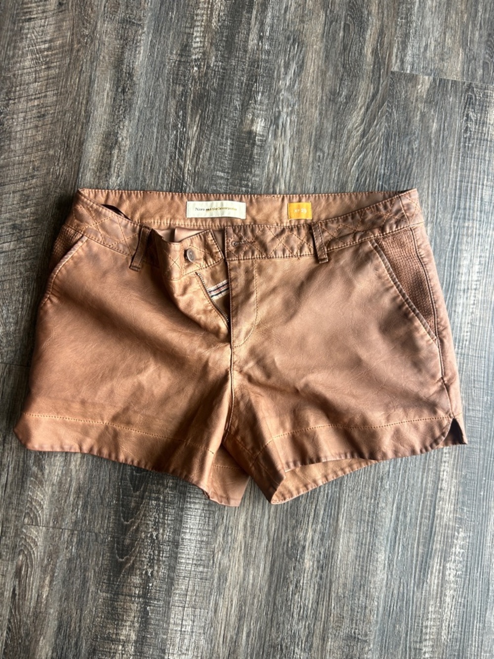 Pilcro and the Letterpress Chestnut Brown High-Waist Shorts